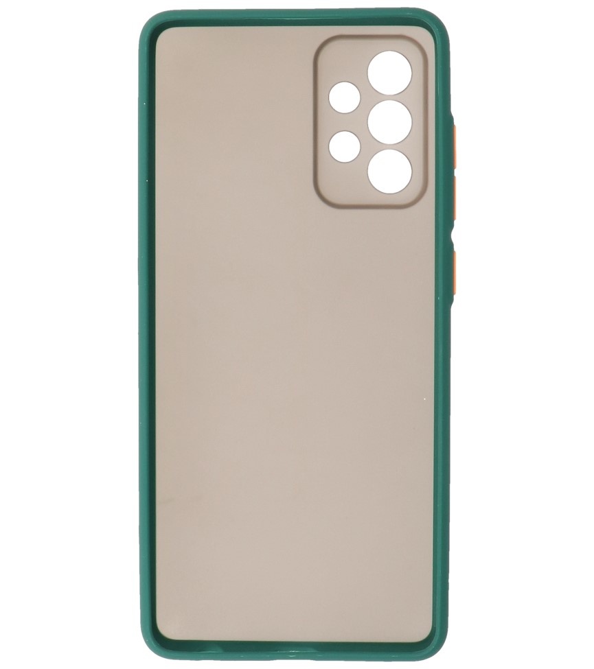 Coque Rigide Combinaison de Couleurs pour Samsung Galaxy A72 5G Vert Foncé