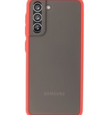 Coque Rigide Combinaison de Couleurs pour Samsung Galaxy S21 Rouge