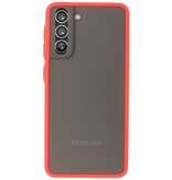 Custodia rigida con combinazione di colori per Samsung Galaxy S21 Red
