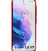 Farvekombination Hårdt etui til Samsung Galaxy S21 Rød