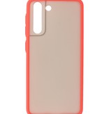 Coque Rigide Combinaison de Couleurs pour Samsung Galaxy S21 Rouge