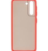 Coque Rigide Combinaison de Couleurs pour Samsung Galaxy S21 Rouge