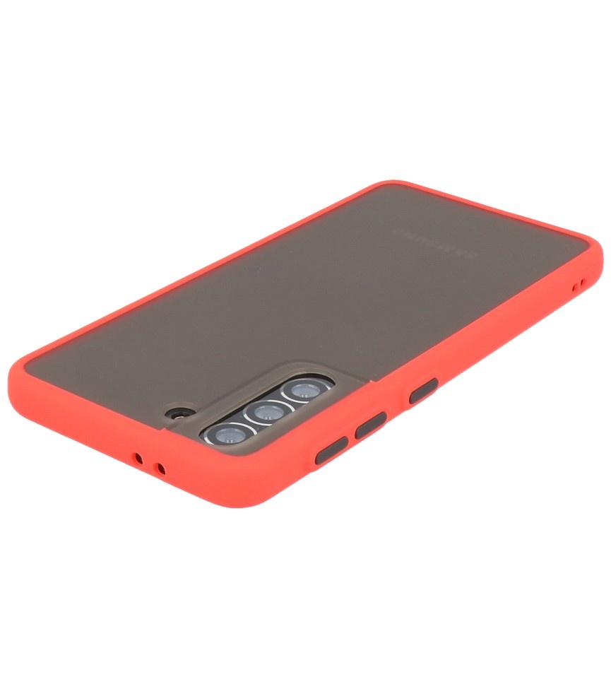 Coque Rigide Combinaison de Couleurs pour Samsung Galaxy S21 Rouge