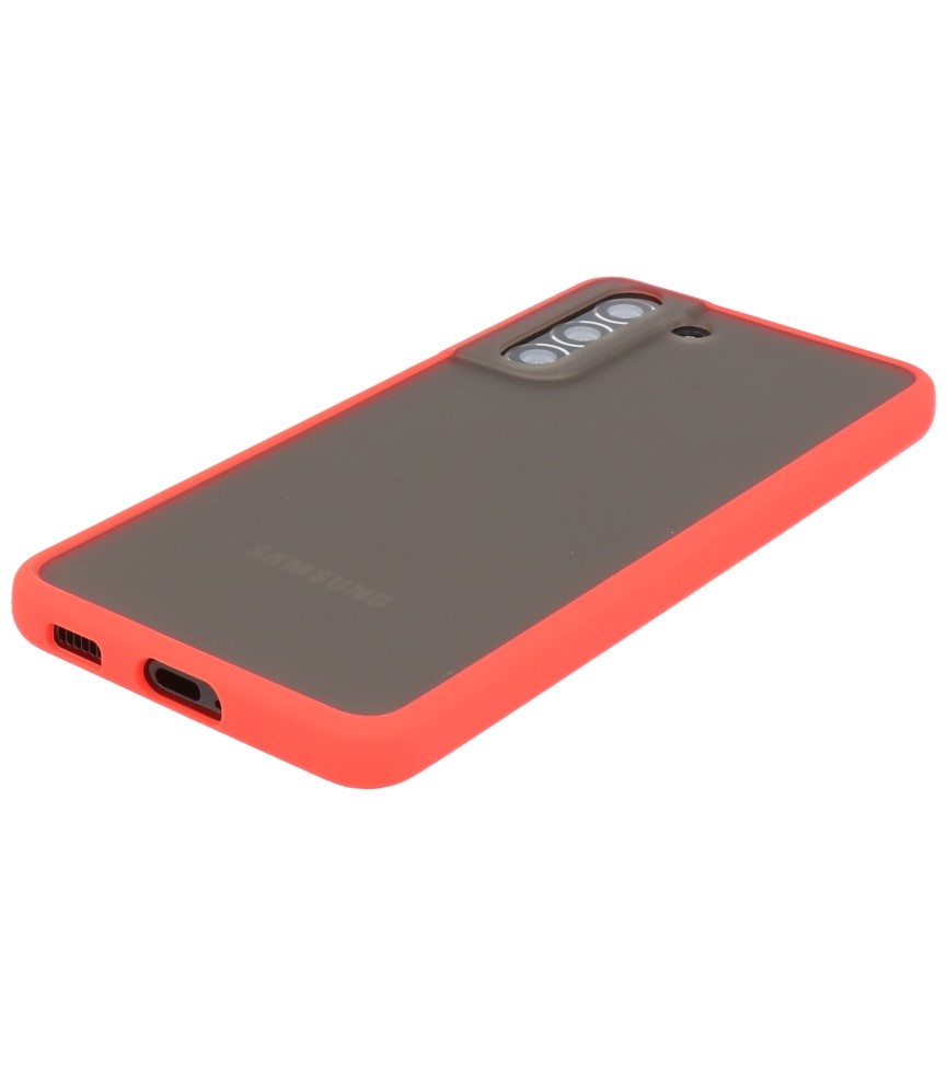 Coque Rigide Combinaison de Couleurs pour Samsung Galaxy S21 Rouge