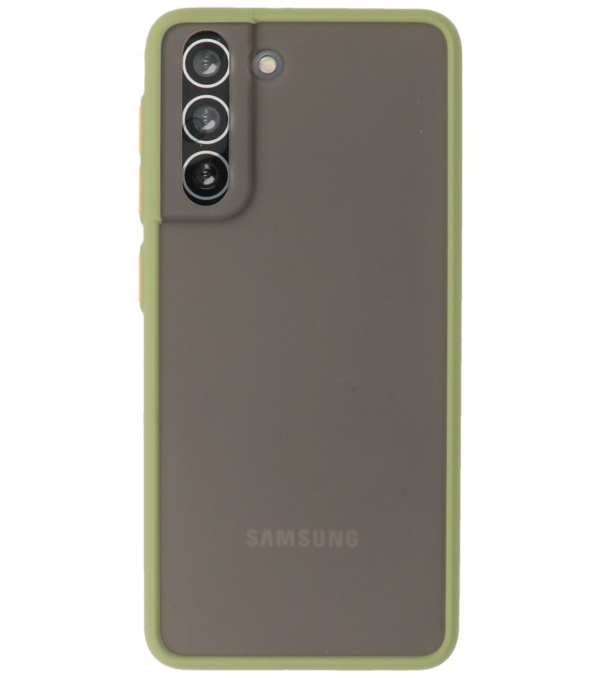 Farvekombination Hårdt etui til Samsung Galaxy S21 Green