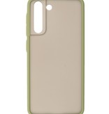 Combinación de colores Estuche rígido para Samsung Galaxy S21 Verde