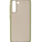 Custodia rigida con combinazione di colori per Samsung Galaxy S21 Green