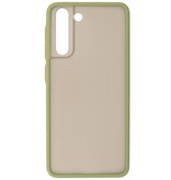 Custodia rigida con combinazione di colori per Samsung Galaxy S21 Green