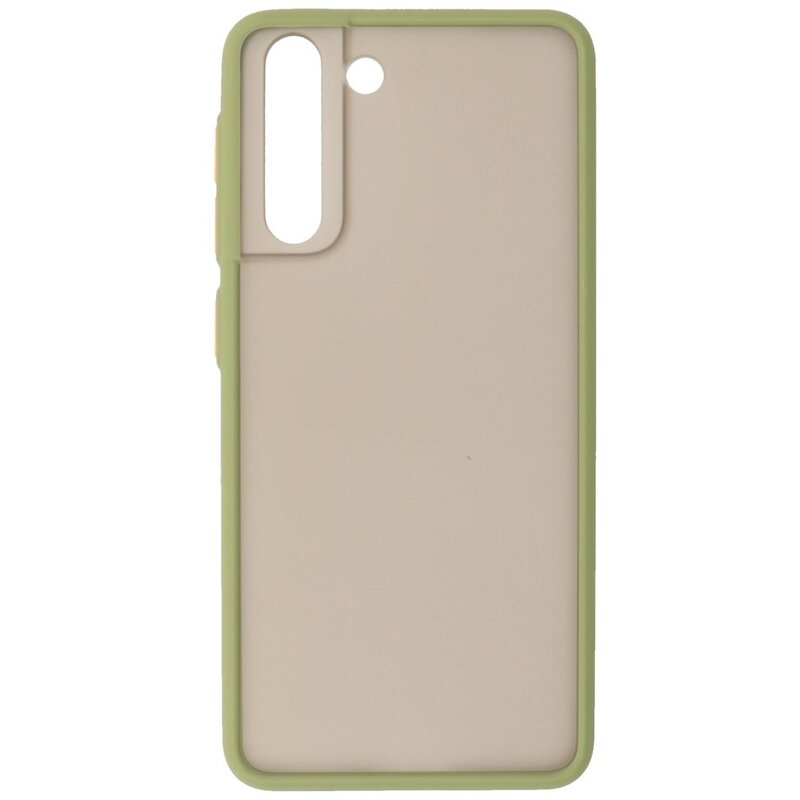 Custodia rigida con combinazione di colori per Samsung Galaxy S21 Green