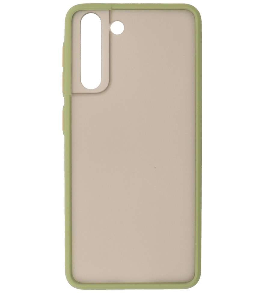 Coque Rigide Combinaison de Couleurs pour Samsung Galaxy S21 Vert