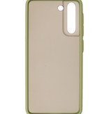 Coque Rigide Combinaison de Couleurs pour Samsung Galaxy S21 Vert