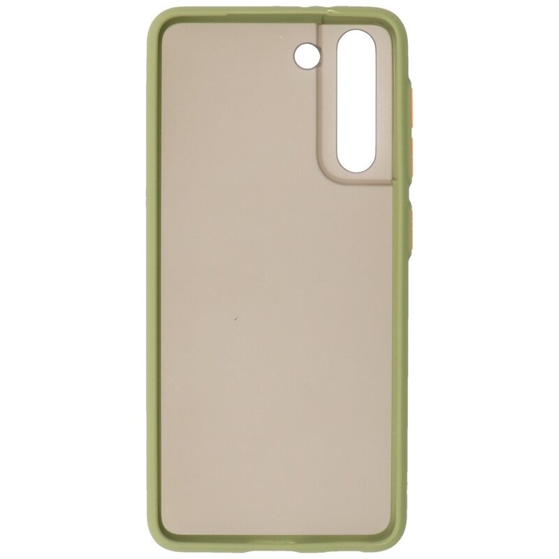 Custodia rigida con combinazione di colori per Samsung Galaxy S21 Green