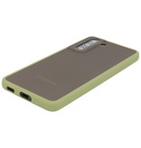 Coque Rigide Combinaison de Couleurs pour Samsung Galaxy S21 Vert