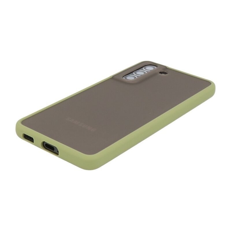 Custodia rigida con combinazione di colori per Samsung Galaxy S21 Green