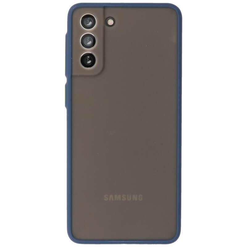 Coque Rigide Combinaison de Couleurs pour Samsung Galaxy S21 Plus Bleu