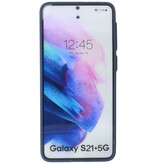 Custodia rigida con combinazione di colori per Samsung Galaxy S21 Plus Blue