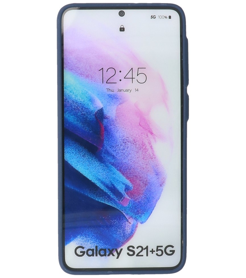 Farvekombination Hårdt etui til Samsung Galaxy S21 Plus Blå