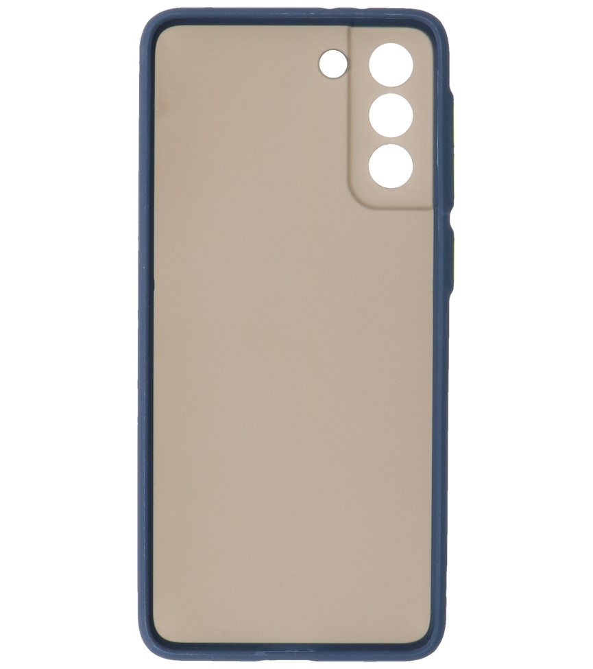 Coque Rigide Combinaison de Couleurs pour Samsung Galaxy S21 Plus Bleu