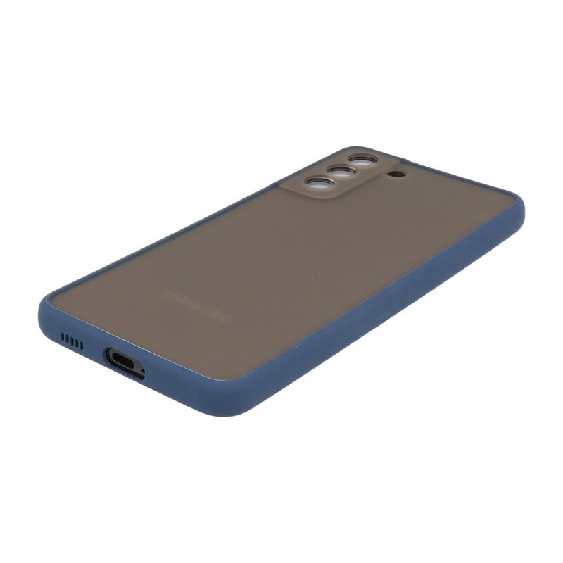 Coque Rigide Combinaison de Couleurs pour Samsung Galaxy S21 Plus Bleu