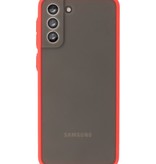 Combinación de colores Estuche rígido para Samsung Galaxy S21 Plus Rojo