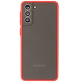 Custodia rigida con combinazione di colori per Samsung Galaxy S21 Plus Red