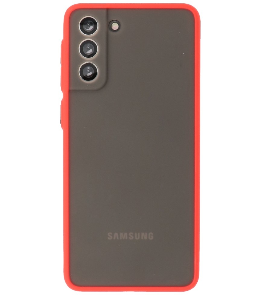 Farbkombination Hard Case für Samsung Galaxy S21 Plus Rot