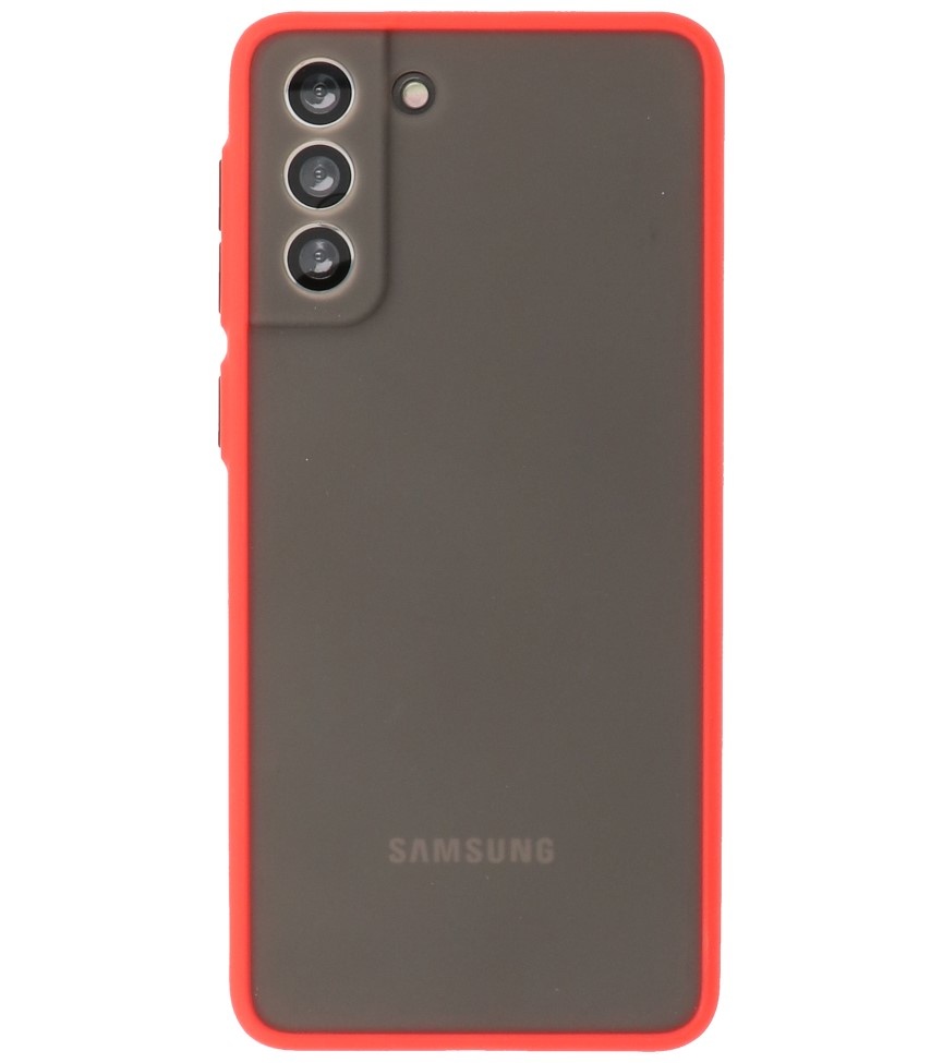 Kleurcombinatie Hard Case voor Samsung Galaxy S21 Plus Rood