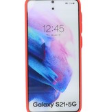 Coque Rigide Combinaison de Couleurs pour Samsung Galaxy S21 Plus Rouge