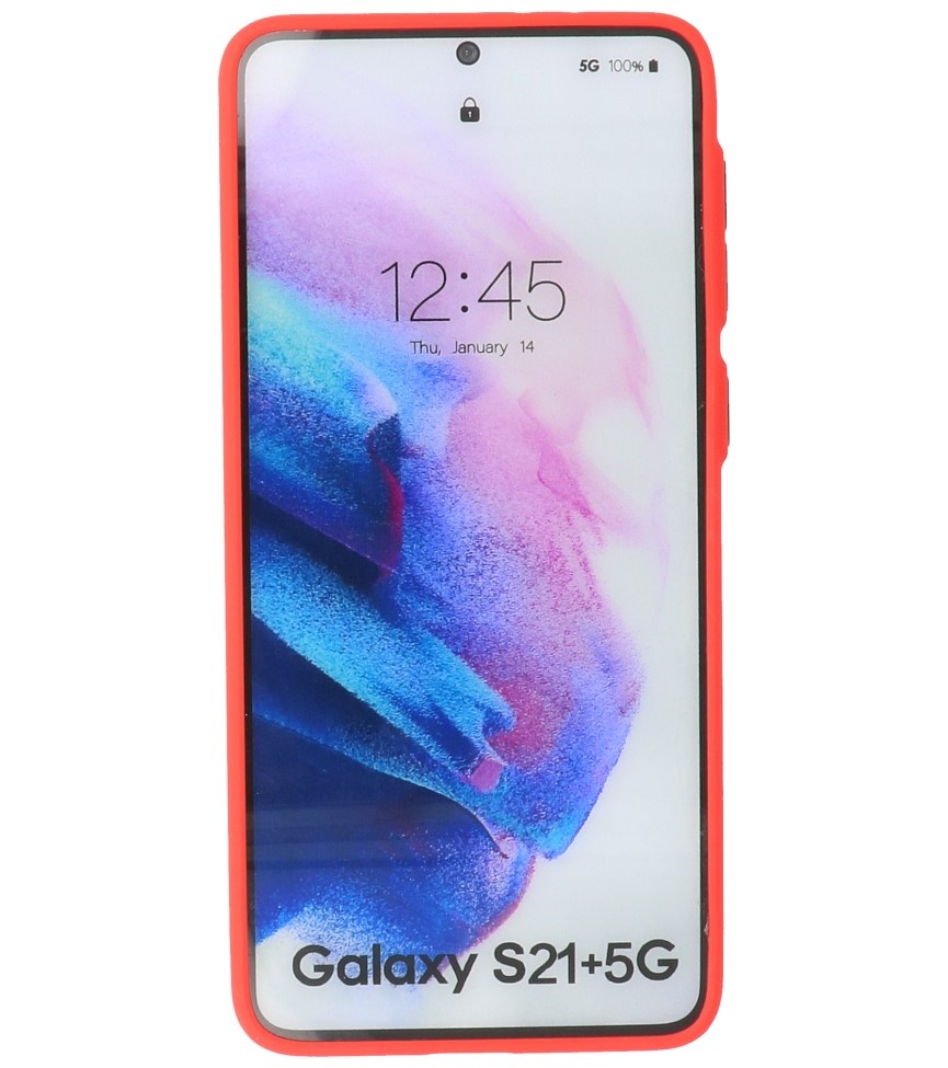 Farvekombination Hårdt etui til Samsung Galaxy S21 Plus Rød