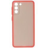 Custodia rigida con combinazione di colori per Samsung Galaxy S21 Plus Red