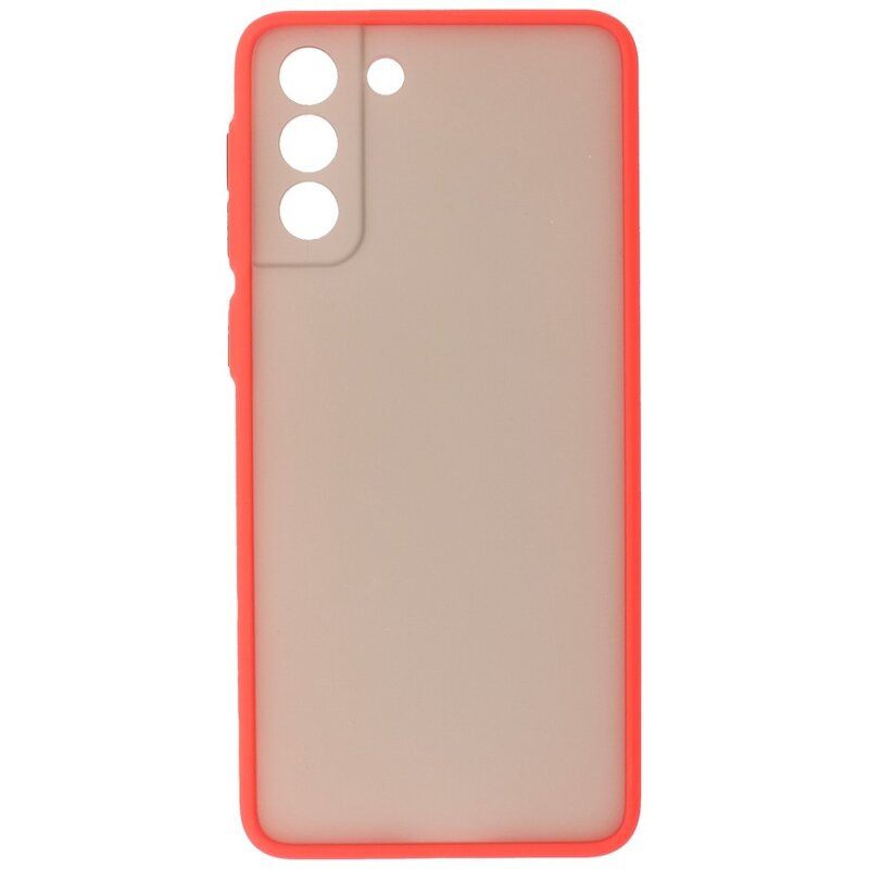 Custodia rigida con combinazione di colori per Samsung Galaxy S21 Plus Red