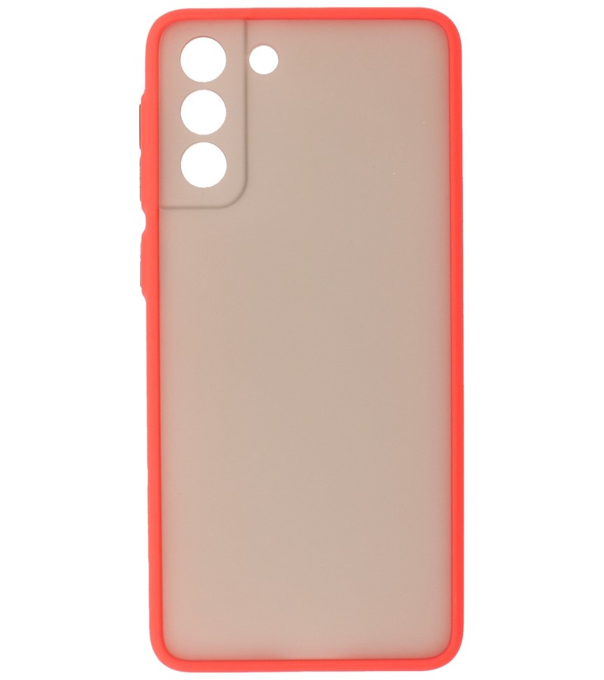 Farbkombination Hard Case für Samsung Galaxy S21 Plus Rot