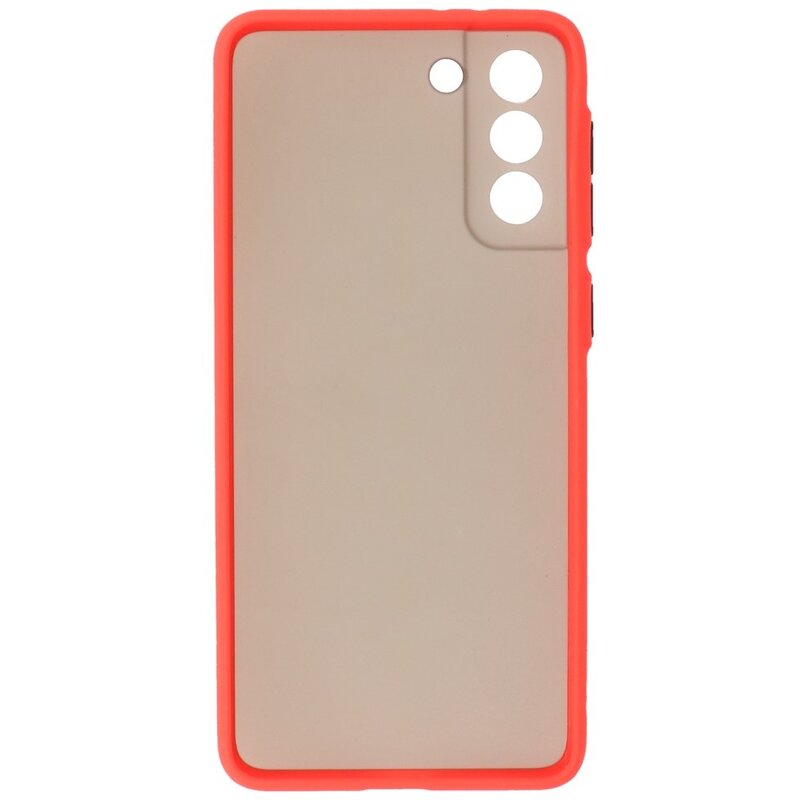 Custodia rigida con combinazione di colori per Samsung Galaxy S21 Plus Red