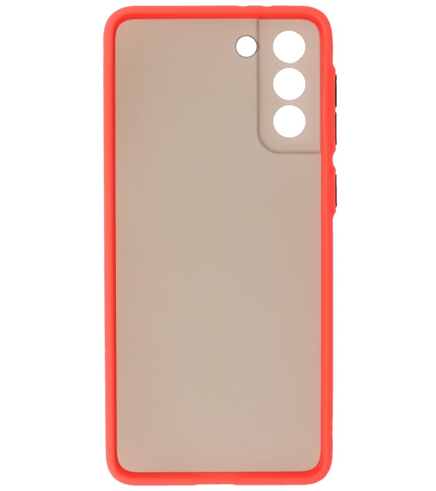 Combinación de colores Estuche rígido para Samsung Galaxy S21 Plus Rojo