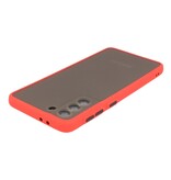 Custodia rigida con combinazione di colori per Samsung Galaxy S21 Plus Red