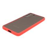 Custodia rigida con combinazione di colori per Samsung Galaxy S21 Plus Red