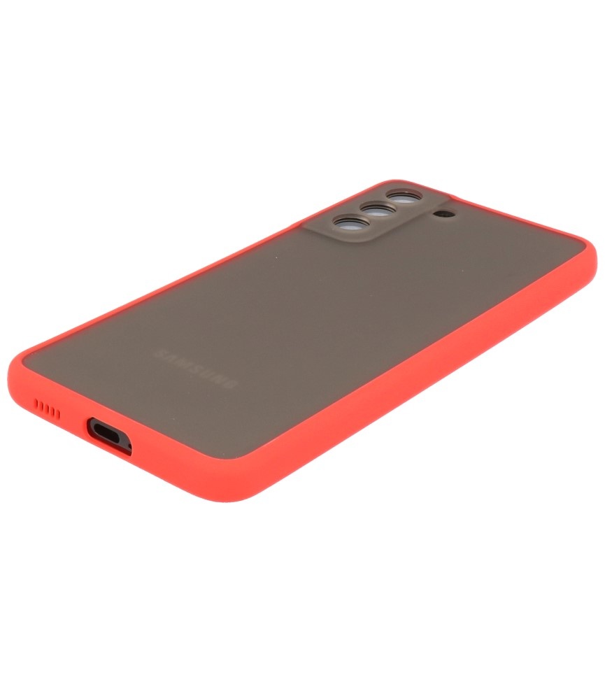 Combinación de colores Estuche rígido para Samsung Galaxy S21 Plus Rojo