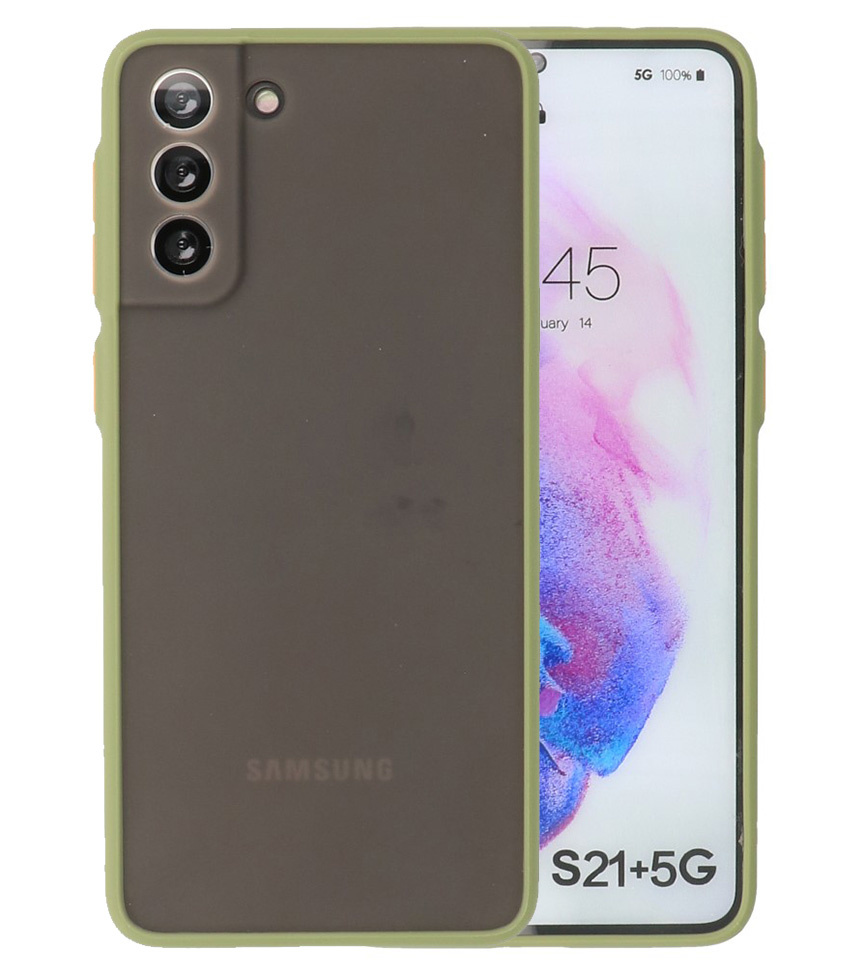 Coque Rigide Combinaison de Couleurs pour Samsung Galaxy S21 Plus Vert