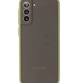 Custodia rigida con combinazione di colori per Samsung Galaxy S21 Plus Green