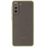 Custodia rigida con combinazione di colori per Samsung Galaxy S21 Plus Green