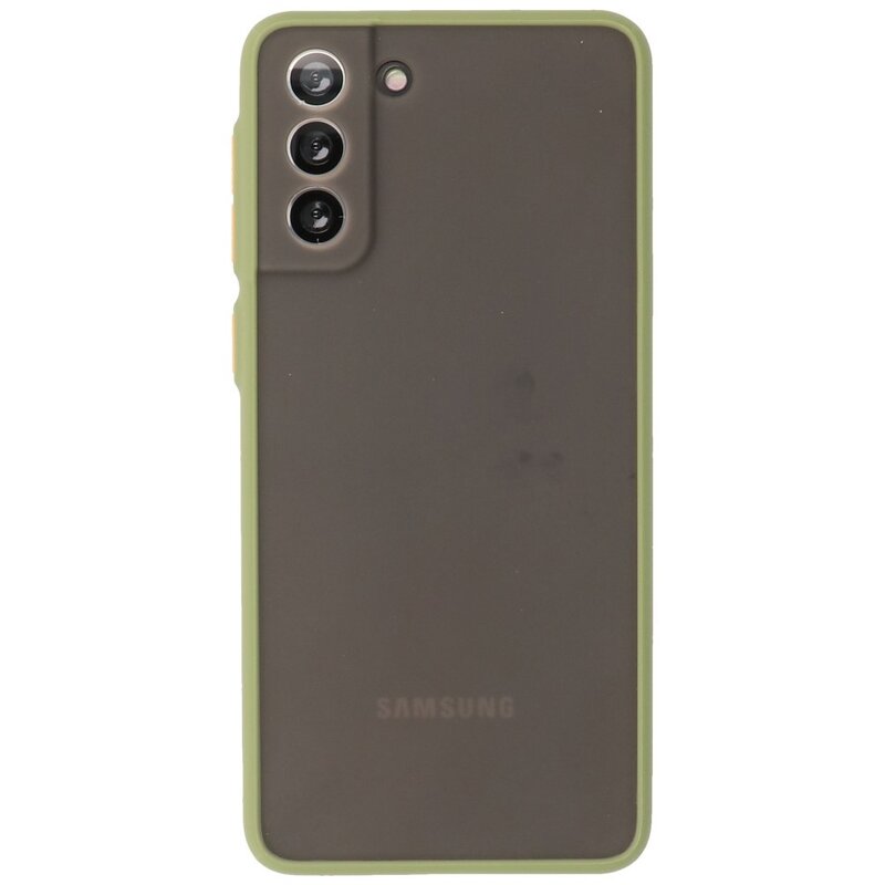 Custodia rigida con combinazione di colori per Samsung Galaxy S21 Plus Green