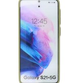 Coque Rigide Combinaison de Couleurs pour Samsung Galaxy S21 Plus Vert