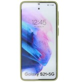 Farvekombination Hårdt etui til Samsung Galaxy S21 Plus Grøn