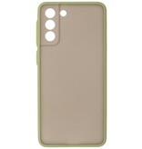 Custodia rigida con combinazione di colori per Samsung Galaxy S21 Plus Green
