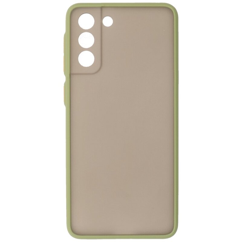 Custodia rigida con combinazione di colori per Samsung Galaxy S21 Plus Green