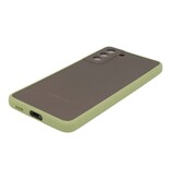 Custodia rigida con combinazione di colori per Samsung Galaxy S21 Plus Green