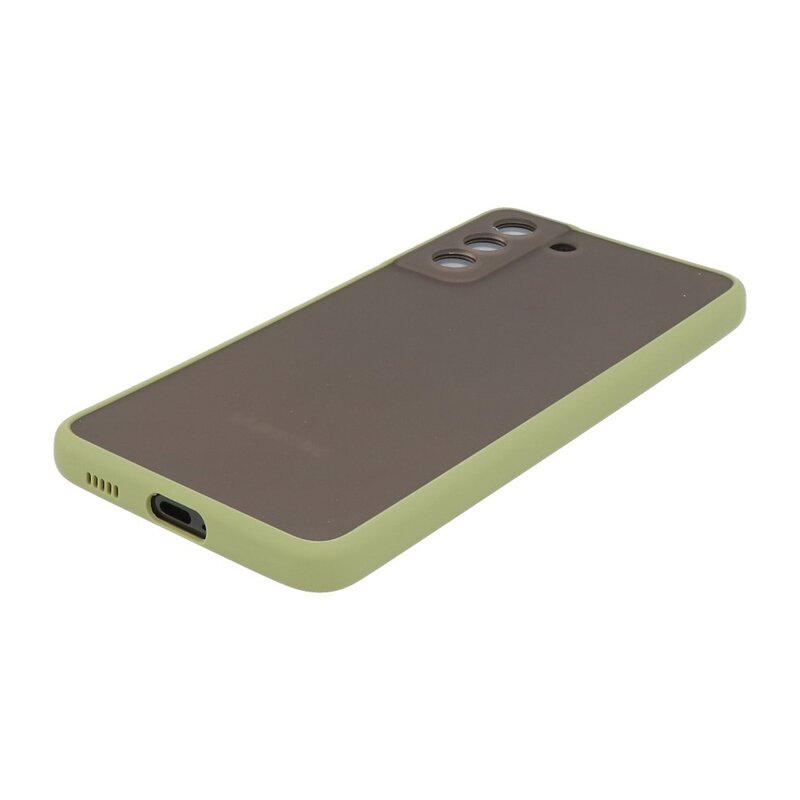 Custodia rigida con combinazione di colori per Samsung Galaxy S21 Plus Green