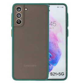 Combinazione di colori Custodia rigida per Samsung Galaxy S21 Plus Verde scuro