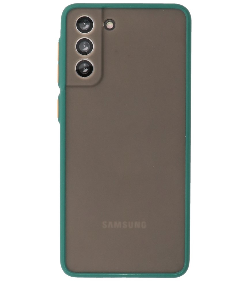 Coque Rigide Combinaison de Couleurs pour Samsung Galaxy S21 Plus Vert Foncé