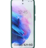 Coque Rigide Combinaison de Couleurs pour Samsung Galaxy S21 Plus Vert Foncé